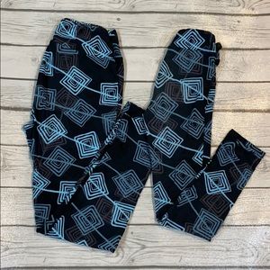 LuLaRoe geometric print leggings set